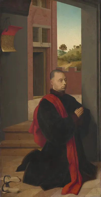 Portrait of a Male Donor av Petrus Christus