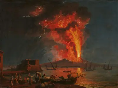 Der Ausbruch des Vesuvs am 8. August 1779 av Jacob Philipp Hackert