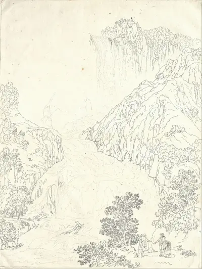 Vattenfallet Cascata delle Marmore vid Terni av Jacob Philipp Hackert