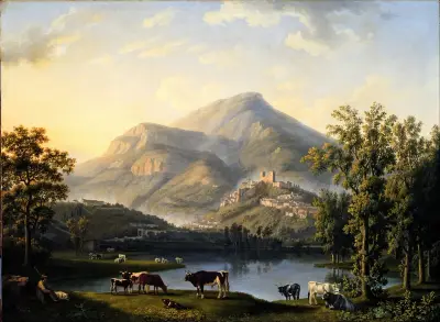 Vy över Itri (Landskap med utsikt över Itri) av Jacob Philipp Hackert