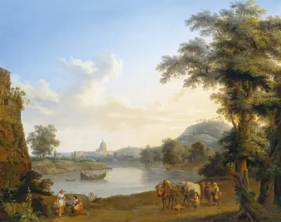 Widok Bazyliki św. Piotra w Rzymie, Jacob Philipp Hackert