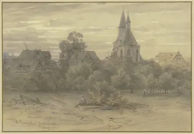 Ansicht von Gladenbach in Oberhessen av Philipp Rumpf