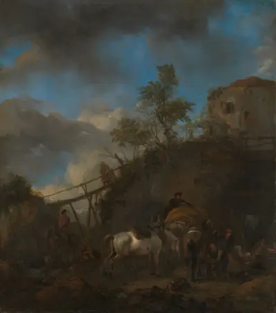Kovář podkovávající koně, Philips Wouwerman
