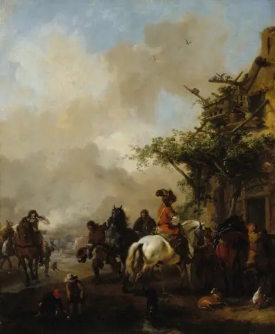 Rast der Reiter von Philips Wouwerman