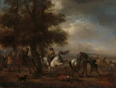 The Bucking Grey av Philips Wouwerman