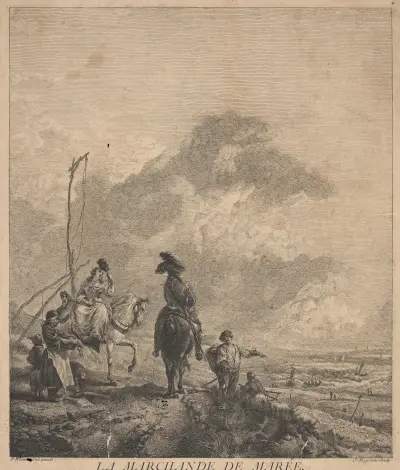 The fishmonger av Philips Wouwerman