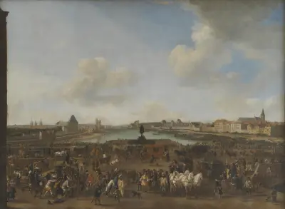 Blick auf Paris vom Place Dauphine von Philips Wouwerman