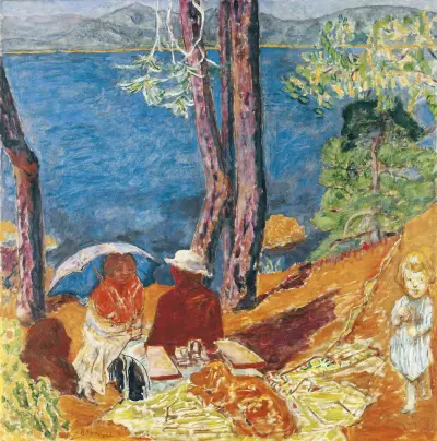 Bord de mer, sous les pins av Pierre Bonnard