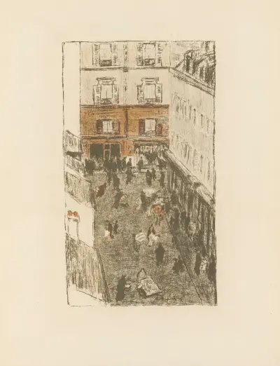 Coin de rue vue d’en haut av Pierre Bonnard
