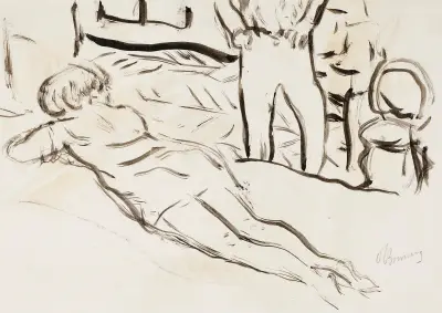 Femme allongée av Pierre Bonnard