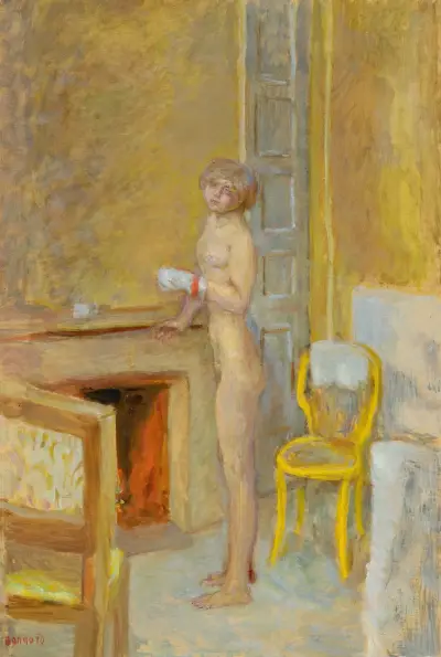 Femme au gant de toilette av Pierre Bonnard