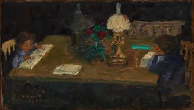Interior; The Terrasse Children av Pierre Bonnard