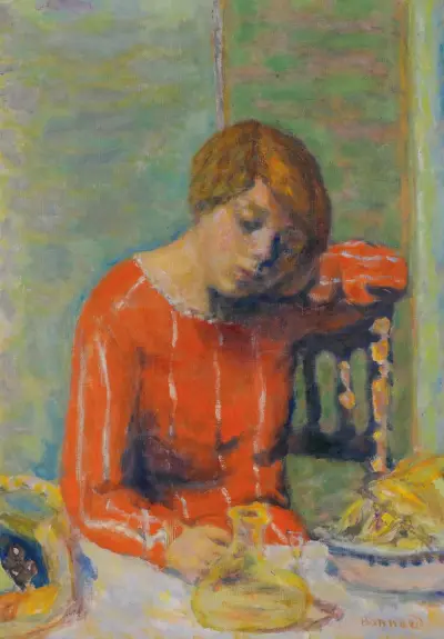 Le Corsage Rayé av Pierre Bonnard