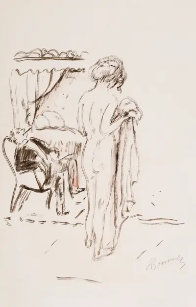 Nu debout, 1922 av Pierre Bonnard