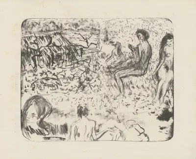 Paysage aux figures nues av Pierre Bonnard