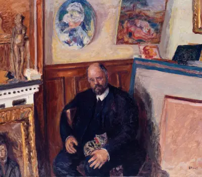 Portrait d’Ambroise Vollard au chat av Pierre Bonnard