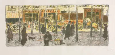 Some Aspects Of Paris Life, Boulevard av Pierre Bonnard