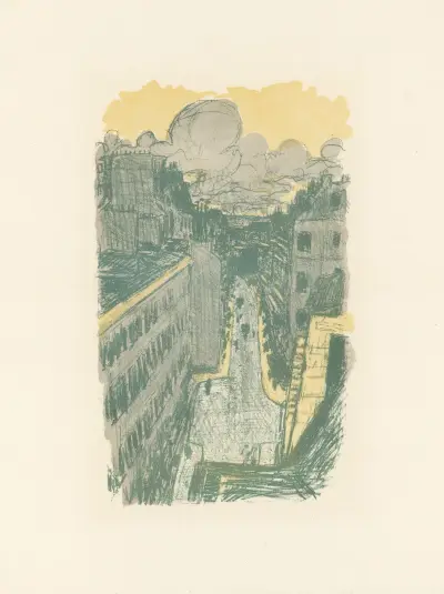 Street scene from above (Rue vue d’en haut) av Pierre Bonnard