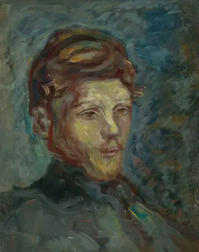 Tête de jeune homme barbu av Pierre Bonnard