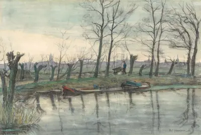Amsterdam Skyline Viewed from the West von Piet Mondrian