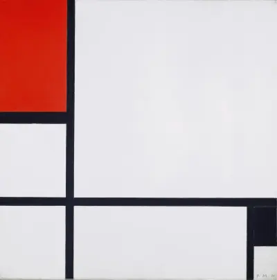 Composition No. I, with Red and Black av Piet Mondrian