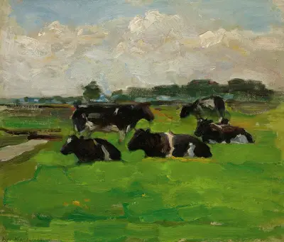 Landscape With Group Of Five Cows av Piet Mondrian