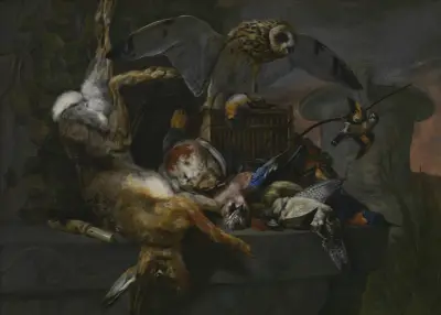 Stillleben mit Eule und Jagdbeute von Pieter Boel