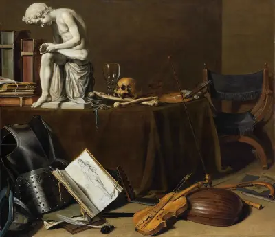 Vanitas Still Life with the Spinario av Pieter Claesz