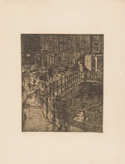 Bro över Prinsengracht i Amsterdam av Pieter Dupont