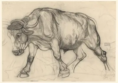 En dragande oxe av Pieter Dupont