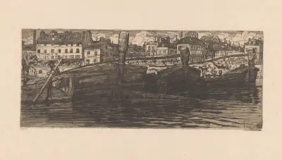 Schuiten in de Seine in Parijs av Pieter Dupont