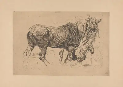 Två hästar av Pieter Dupont