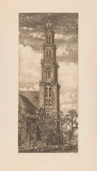 Westertoren in Amsterdam av Pieter Dupont