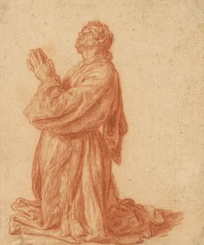 Study of a Kneeling Man av Pieter Lastman