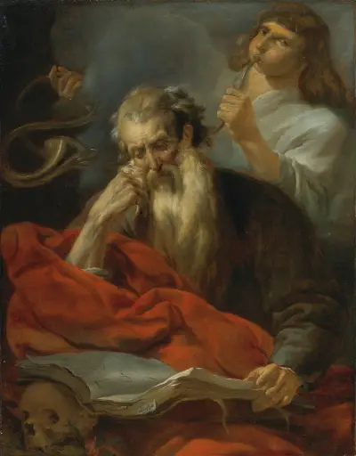 Saint Jerome av Nicolaes Pietersz. Berchem