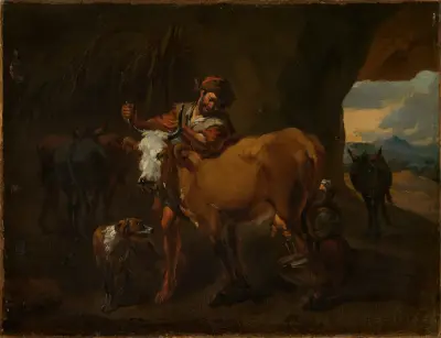 Kopigan (The cow milker) av Nicolaes Pietersz. Berchem