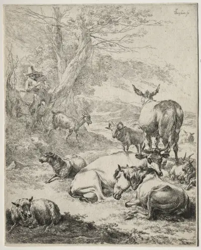 Hjorden i vila av Nicolaes Pietersz. Berchem