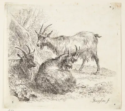 Tre geder av Nicolaes Pietersz. Berchem