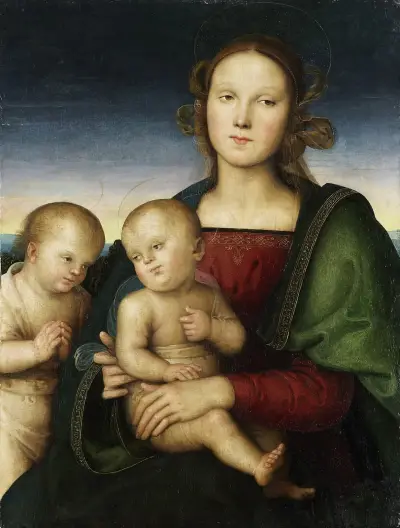 Madonna and Child with the Infant St. John av Pietro Perugino