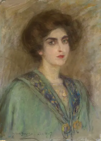 Laura in Green Cape av Alice Pike Barney