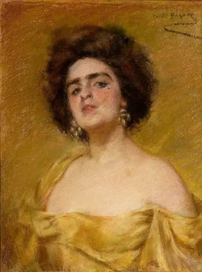 Laura In Yellow av Alice Pike Barney