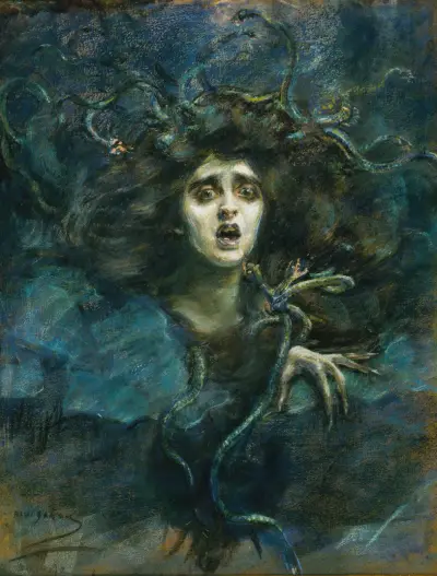 Medusa (Laura Dreyfus Barney) av Alice Pike Barney