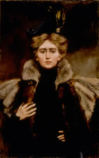Natalie in Fur Cape av Alice Pike Barney