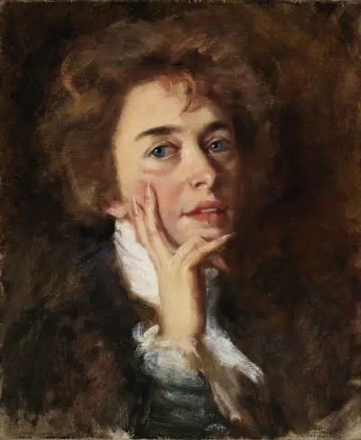 Self-Portrait with Jabot av Alice Pike Barney