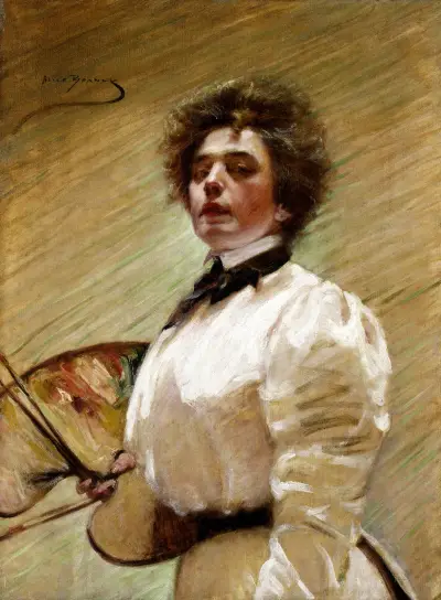 Self-Portrait with Palette av Alice Pike Barney