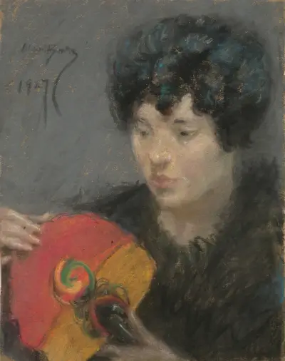 Study with Fan av Alice Pike Barney