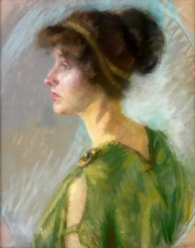 Young Woman in Green av Alice Pike Barney