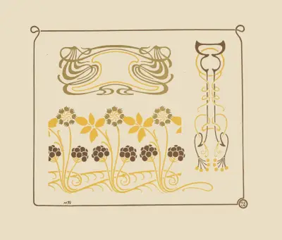 Abstract design based on berries and arabesques von Maurice Pillard Verneuil