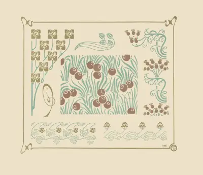 Abstract design based on berries and flower buds von Maurice Pillard Verneuil