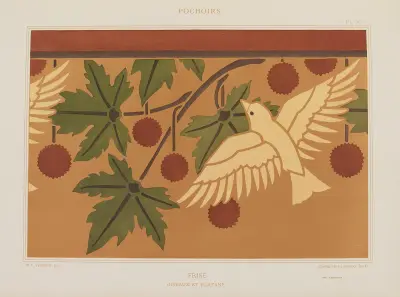 Frise, Oiseaux et platane av Maurice Pillard Verneuil